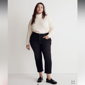Madewell Black Ankle Crop Jeans